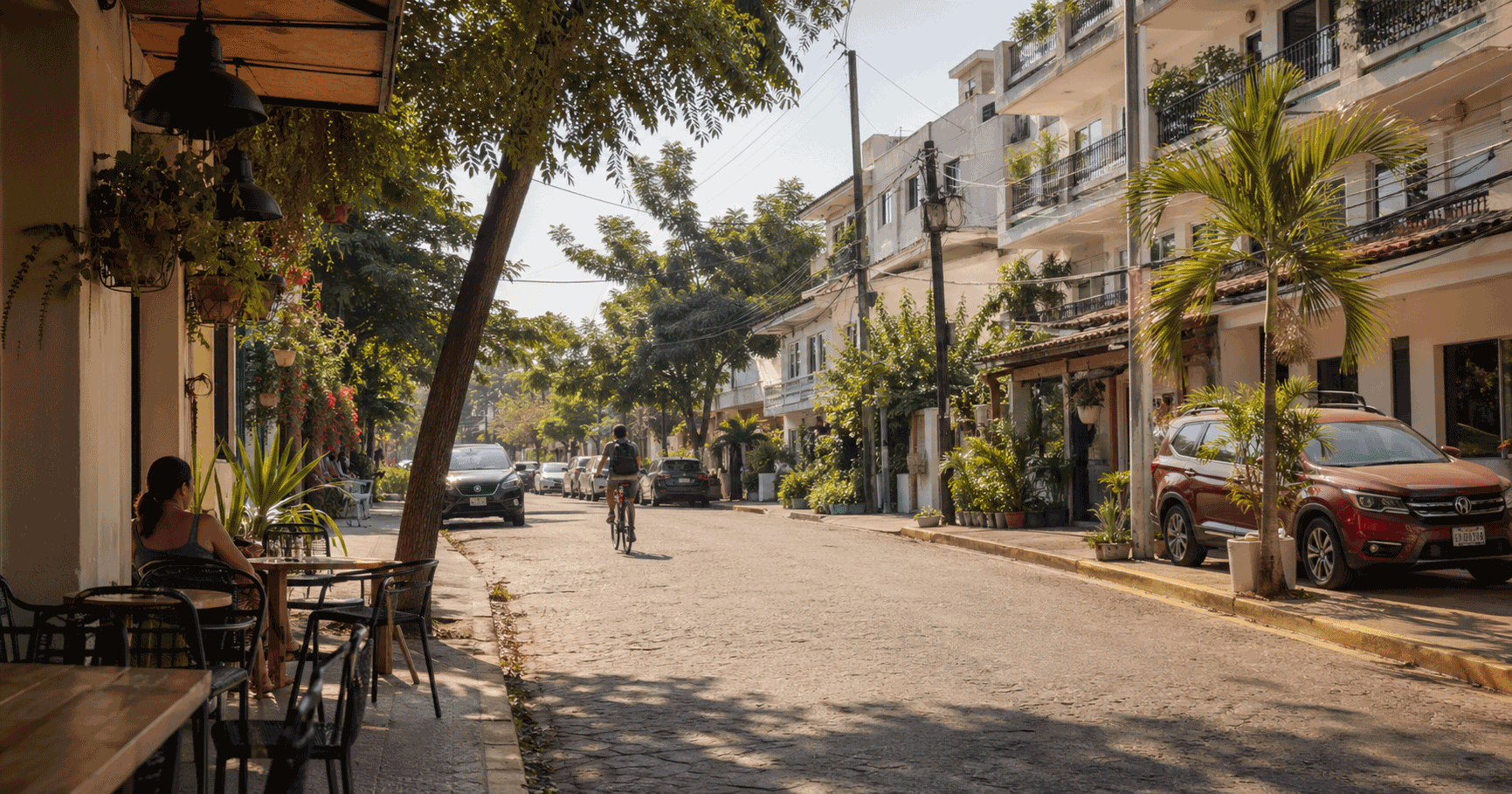 Street scene in the Versalles neighborhood of Puerto Vallarta